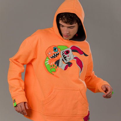 OVERSIZED NEON ORANGE HOODIE MONSTER COLLECTION