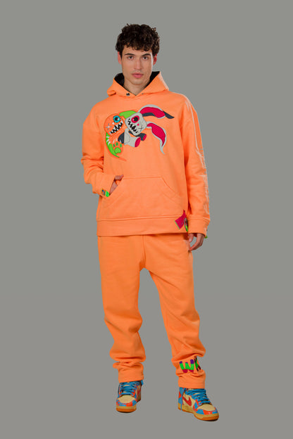 OVERSIZED NEON ORANGE HOODIE MONSTER COLLECTION