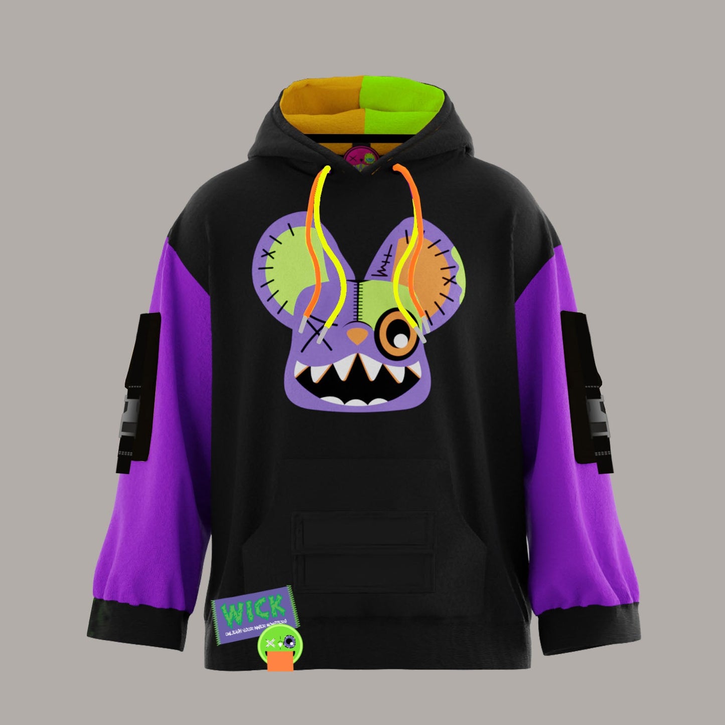 PURPLE & BLACK HOODIE