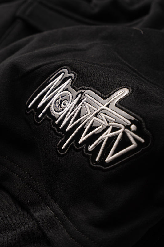 NIGHT RIDERS LOGO SHORTS BLACK