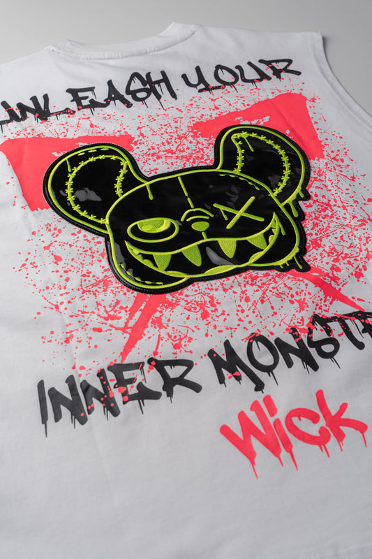 NIGHT RIDERS EXPLOSION T-SHIRT WHITE & PINK