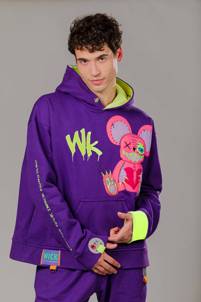 OVERSIZED PURPLE HOODIE MONSTER COLLECTION