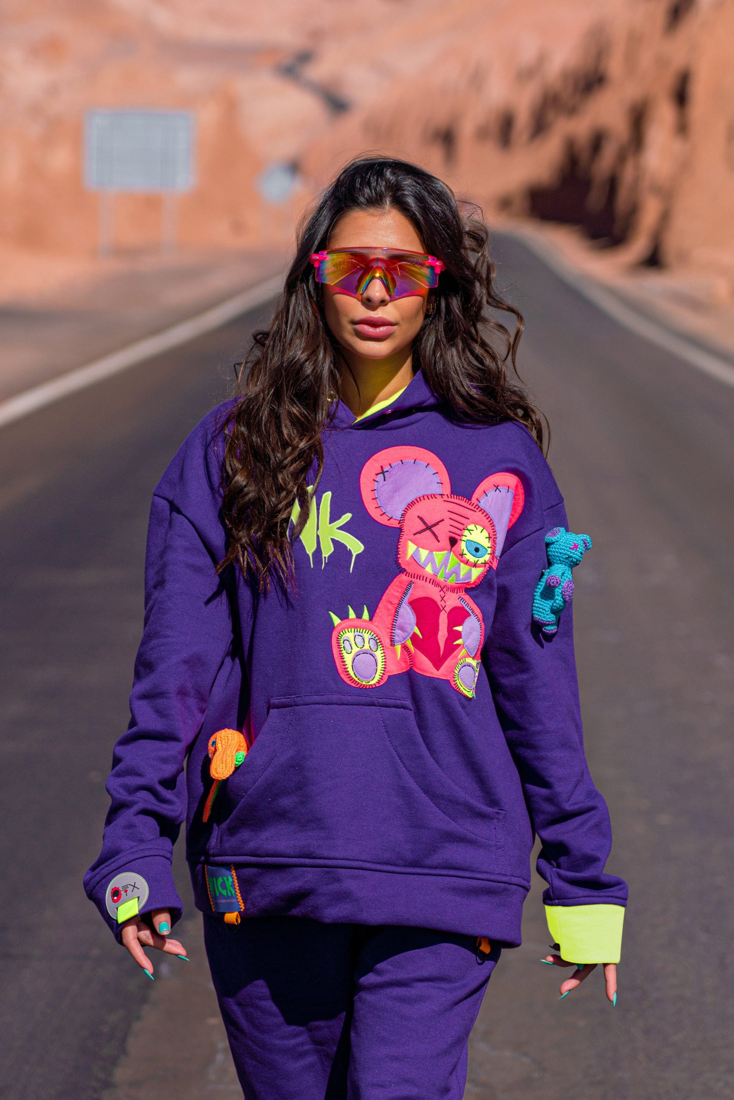 OVERSIZED PURPLE HOODIE MONSTER COLLECTION