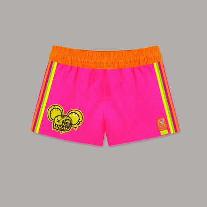 SHORT TOALLA CORTA ROSA NEON