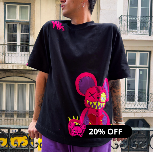ALLURING BLACK OVERSIZED T-SHIRT