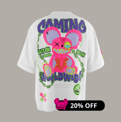 CAMISETA CADENA OVERSIZE BLANCA