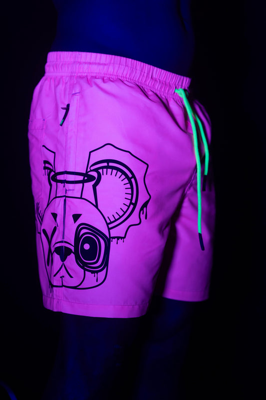 NIGHT RIDERS SWIM SHORTS PINK