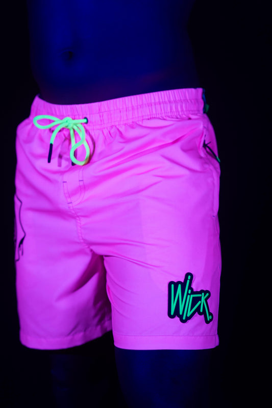 NIGHT RIDERS SWIM SHORTS PINK