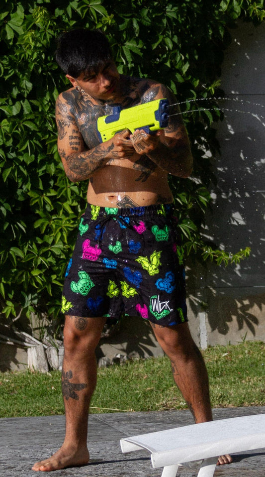 NIGHT RIDERS SWIM SHORTS BLACK