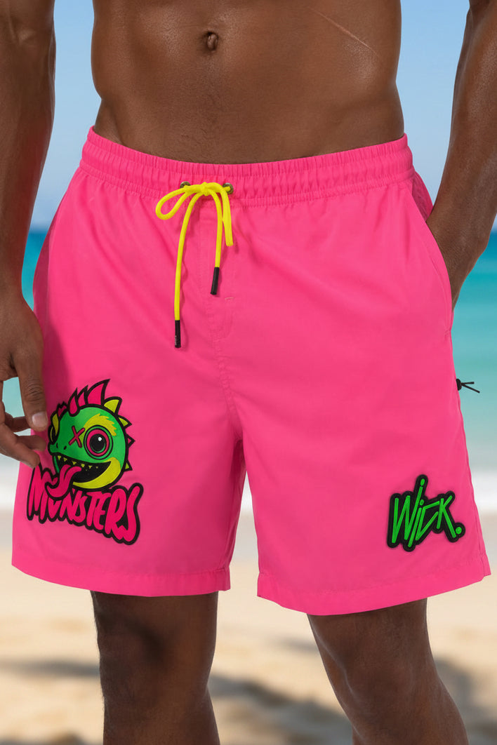 CHAMELEON PINK SWIM SHORTS