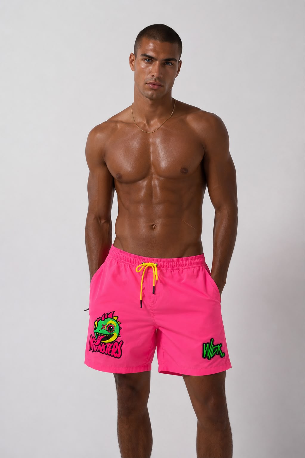CHAMELEON PINK SWIM SHORTS