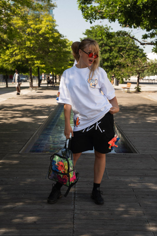 NIGHT RIDERS NO FEAR OVERSIZED T-SHIRT WHITE