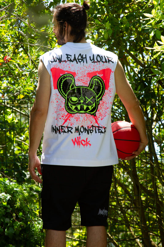 NIGHT RIDERS EXPLOSION TANK TOP WHITE