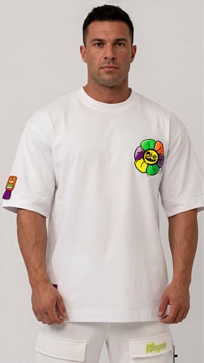 NEON ICE FLOWER T-SHIRT WITH AMIGURUMI