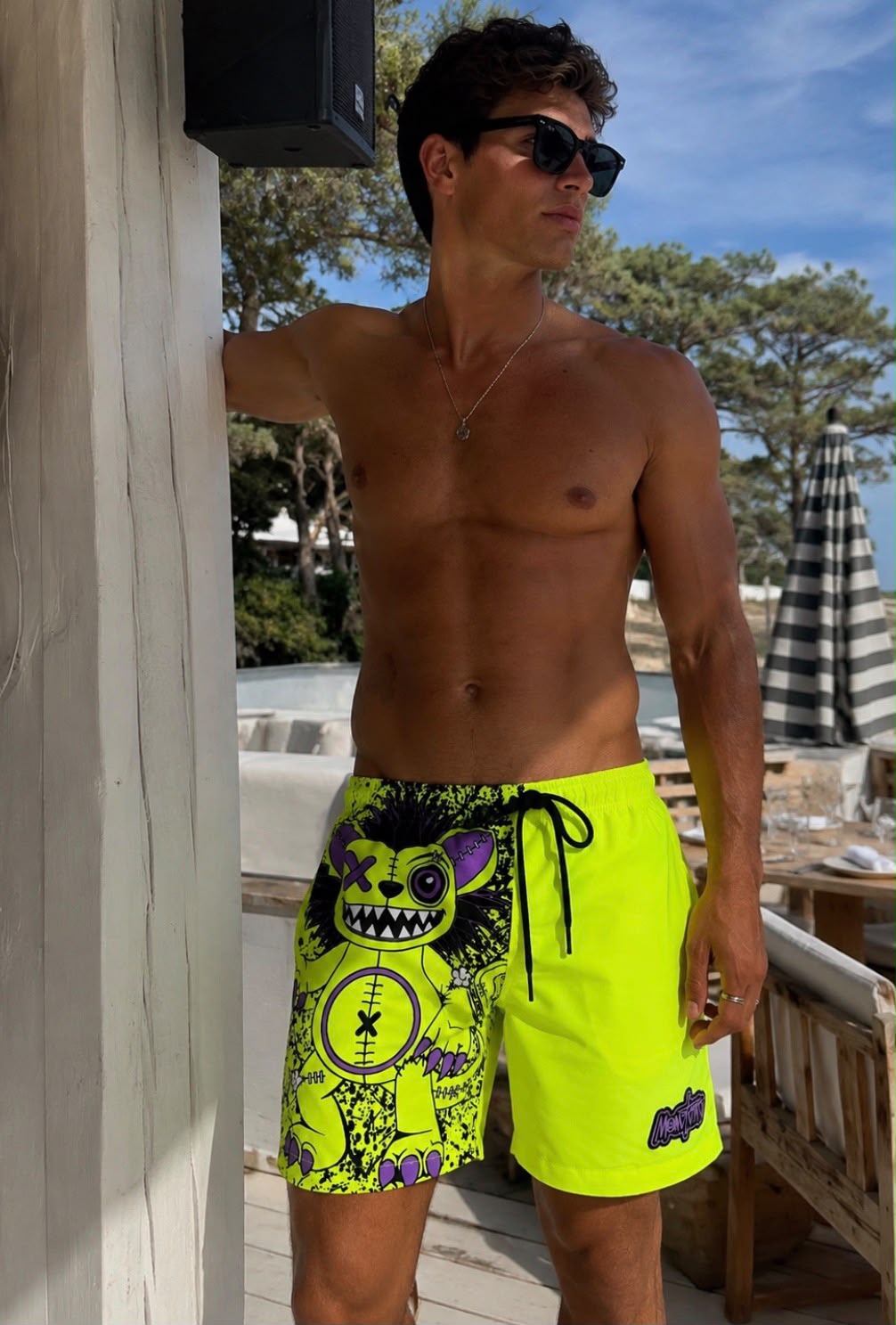 LION YELLOW SWIM SHORTS