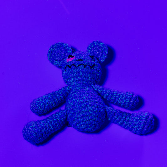 Amigurumi Collectible Blue under UV light (UV mode)