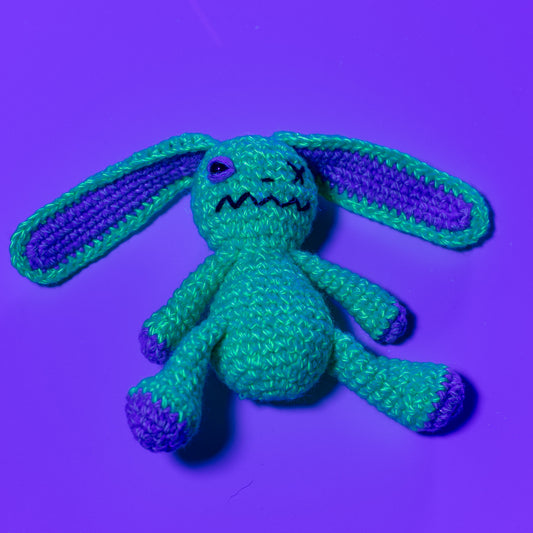 Amigurumi Collectible Green under UV light (UV mode)