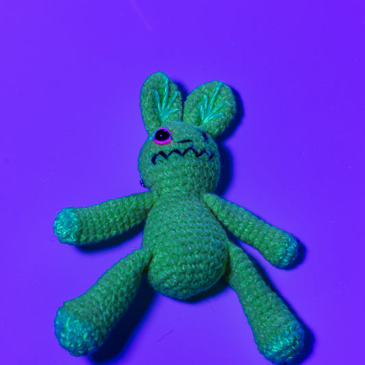 Amigurumi Collectible Yellow under UV light (UV mode)