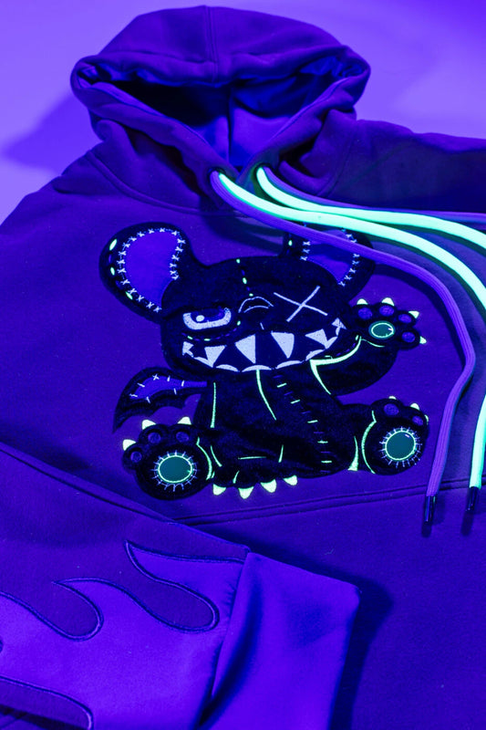 Inner Fire Hoodie Orange UV detalle