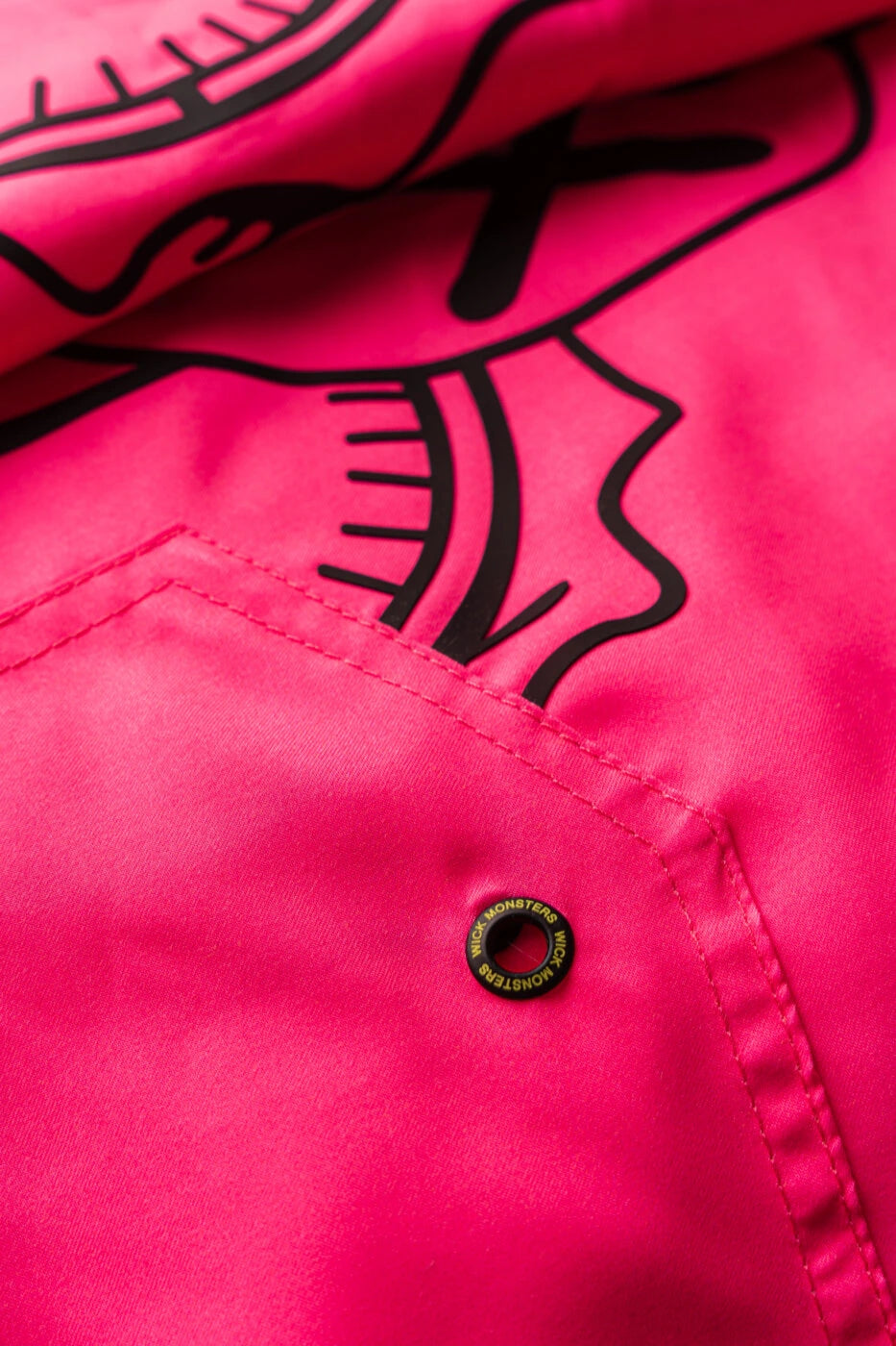 Night Riders Swim Shorts Pink detalle estampado