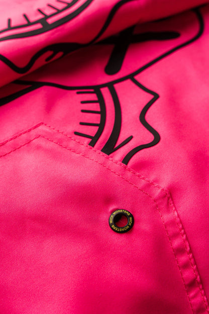 Night Riders Swim Shorts Pink detalle estampado