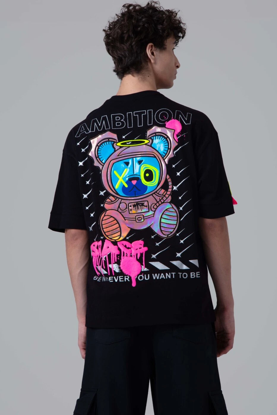 Space T-shirt Black espalda
