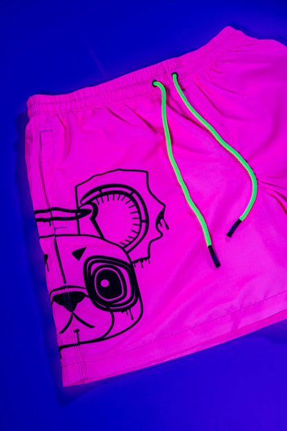 Night Riders Swim Shorts Pink UV
