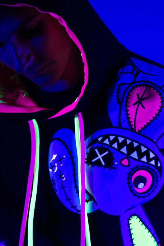 Toxic Candy Hoodie Black UV detalle