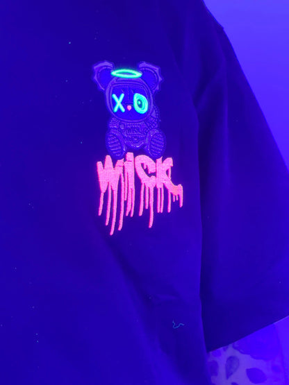 Space T-shirt Black UV detalle