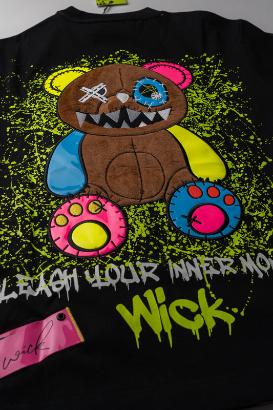 Bear Oversized T-Shirt Black 21nova