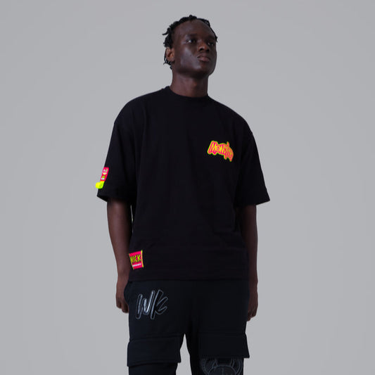 NIGHT RIDERS CHAIN OVERSIZED T-SHIRT BLACK