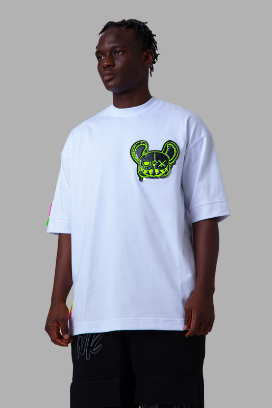 NIGHT RIDERS EXPLOSION T-SHIRT WHITE & PINK