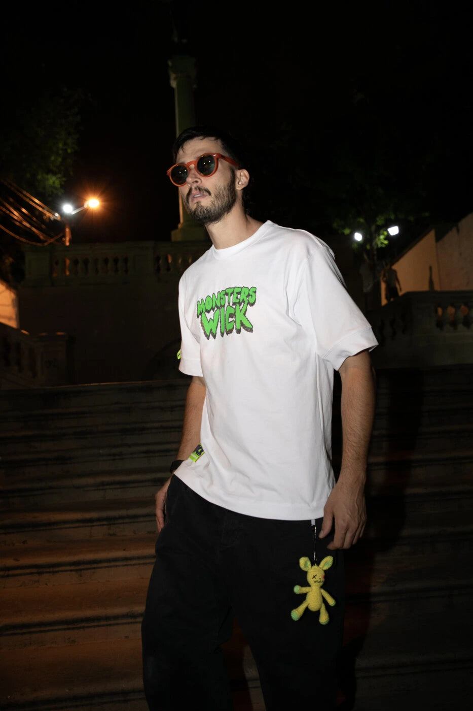3D Glass T-Shirt White de noche